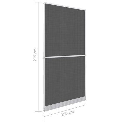 Hinged Insect Screen Manual White and Black 100 x 215 cm
