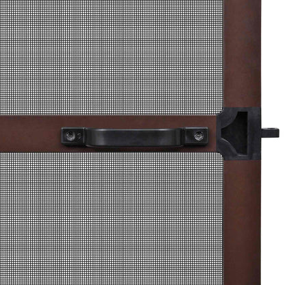 Hinged Insect Screen Manual Brown and Black 100 x 215 cm