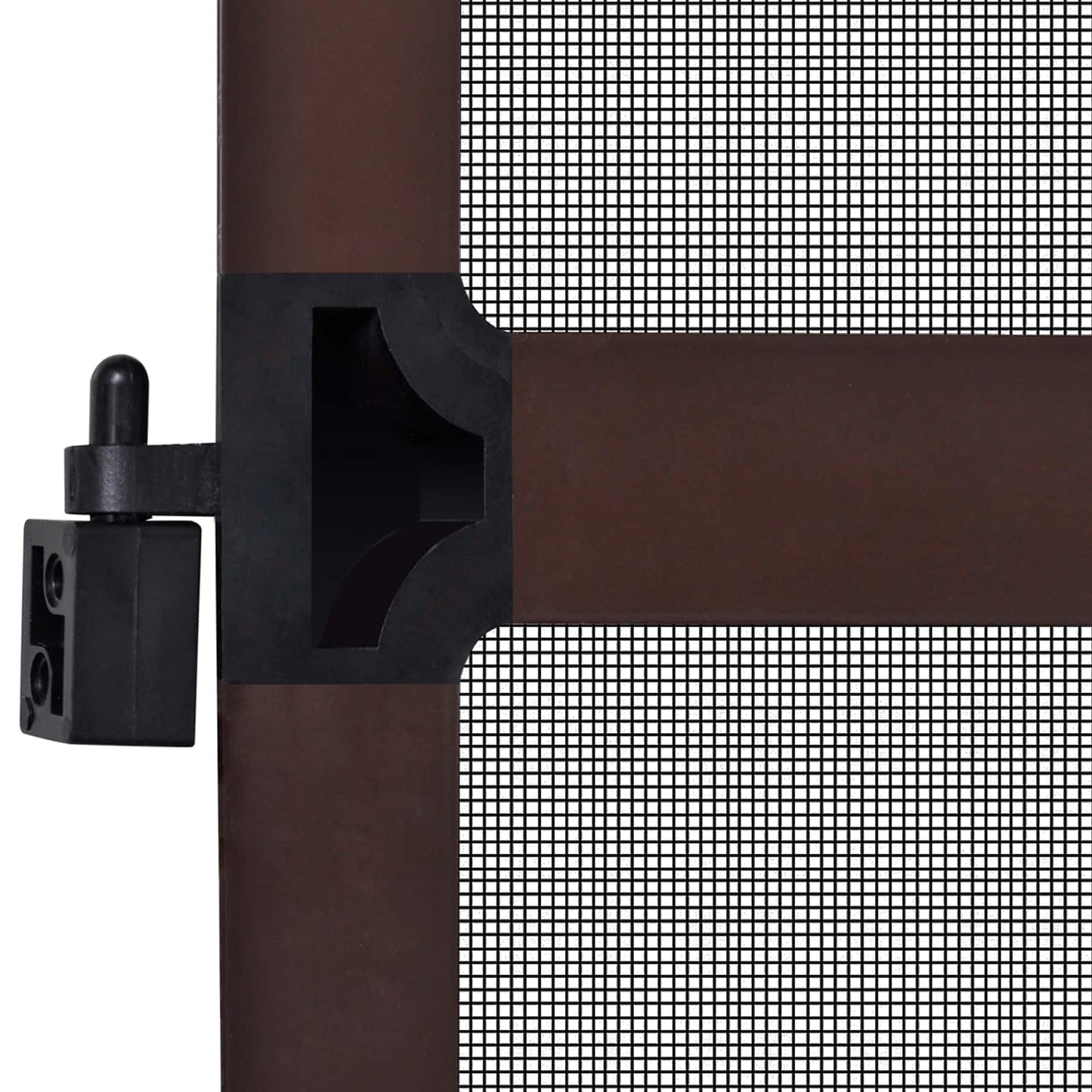 Hinged Insect Screen Manual Brown and Black 100 x 215 cm