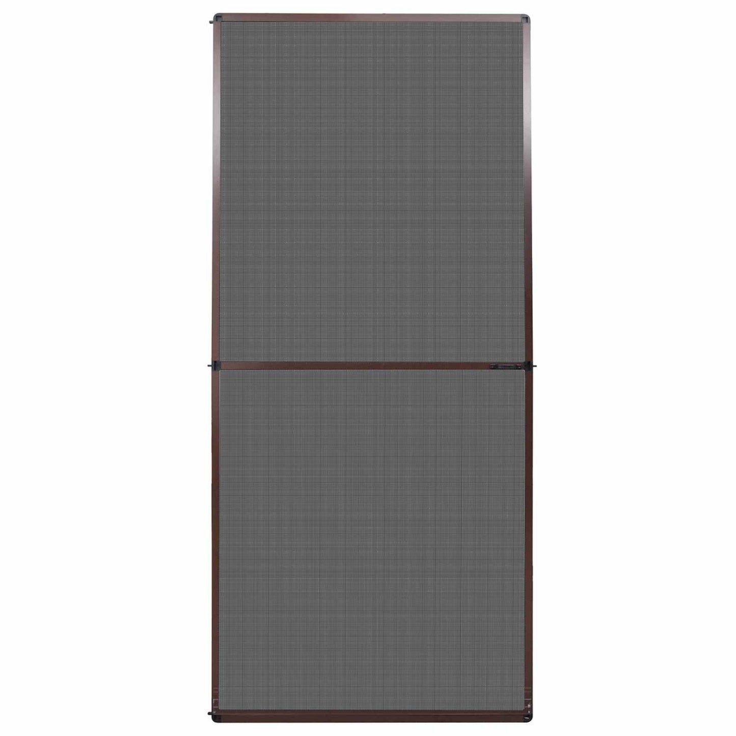 Hinged Insect Screen Manual Brown and Black 100 x 215 cm