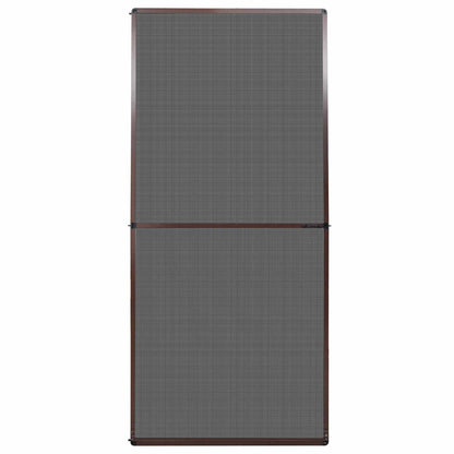 Hinged Insect Screen Manual Brown and Black 100 x 215 cm