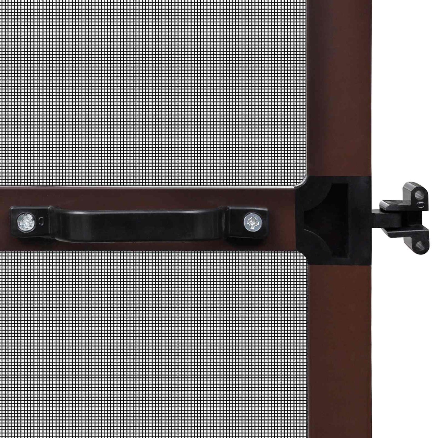 Hinged Insect Screen Manual Brown and Black 120 x 240 cm