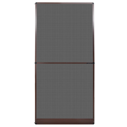 Hinged Insect Screen Manual Brown and Black 120 x 240 cm