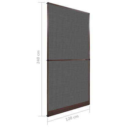 Hinged Insect Screen Manual Brown and Black 120 x 240 cm