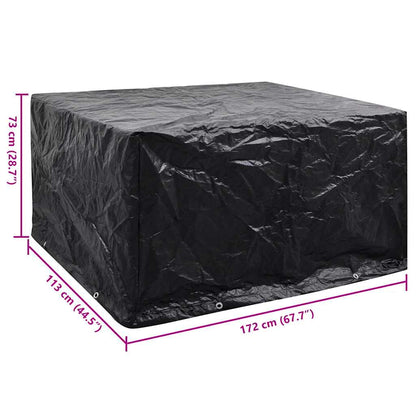 Garden Furniture Cover 6 Person Poly Rattan Set 8 Eyelets 172 x 113cm