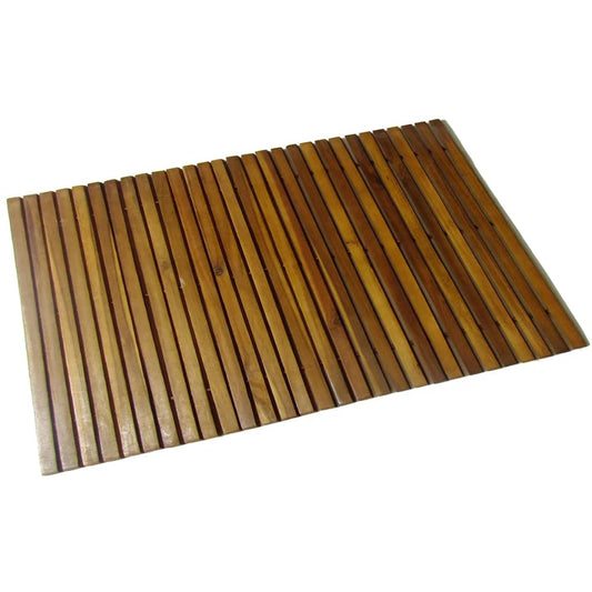 Bath Mat | Brown | Acacia Wood | 80 x 50 cm | Bath Mat | Rectangular