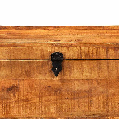 Storage Chest Set 2 Pieces Rough Mango Wood