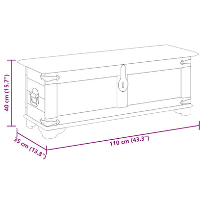 Storage Chest Rough Mango Wood