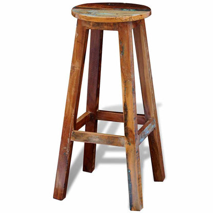 241647 vidaXL Bar Stool Solid Reclaimed Wood