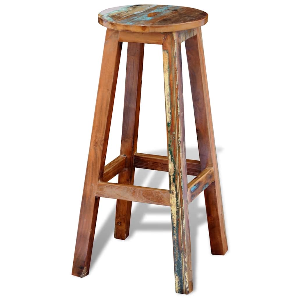 241647 vidaXL Bar Stool Solid Reclaimed Wood