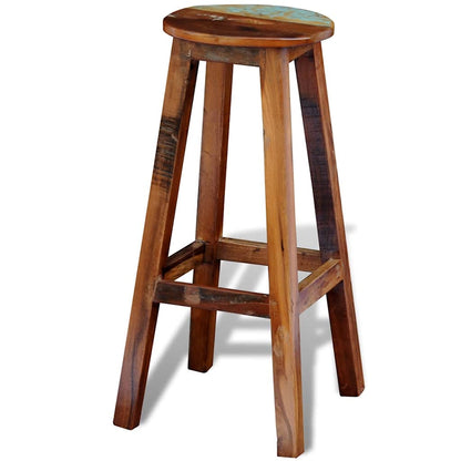 241647 vidaXL Bar Stool Solid Reclaimed Wood