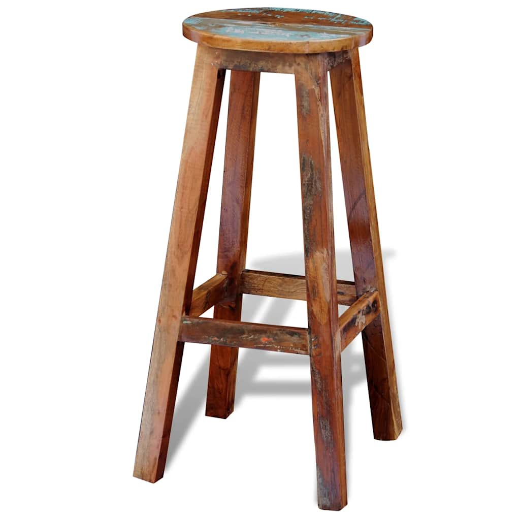241647 vidaXL Bar Stool Solid Reclaimed Wood