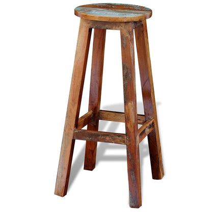 241647 vidaXL Bar Stool Solid Reclaimed Wood