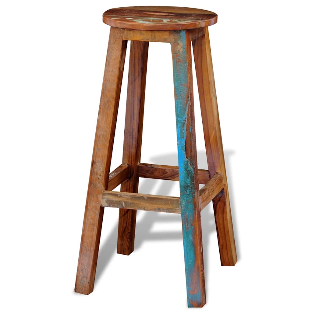 241647 vidaXL Bar Stool Solid Reclaimed Wood