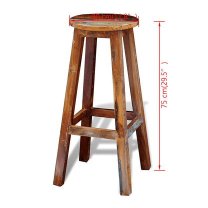 241647 vidaXL Bar Stool Solid Reclaimed Wood