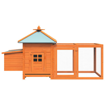 Chicken Coop | Brown | Solid firwood, plywood, galvanised steel | Large
