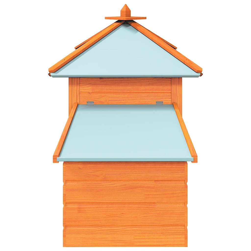 Chicken Coop | Brown | Solid firwood, plywood, galvanised steel | Large