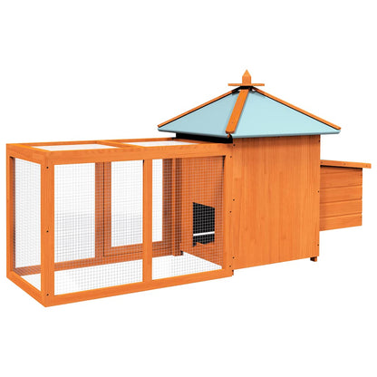 Chicken Coop | Brown | Solid firwood, plywood, galvanised steel | Large
