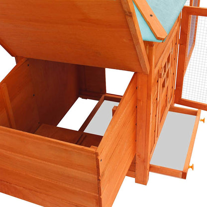 Chicken Coop | Brown | Solid firwood, plywood, galvanised steel | Large