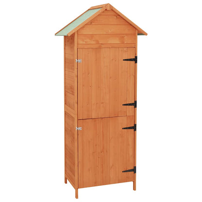 Garden Storage Cabinet Brown 42.5x64x190 cm
