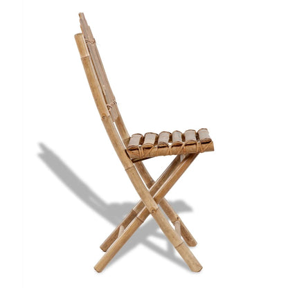 Garden Chair | Set of 4 | Natural Bamboo | Solid Bamboo | Medium