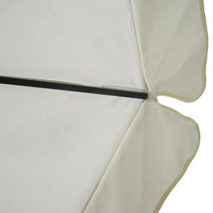 Aluminium Garden Parasol with Portable Base White