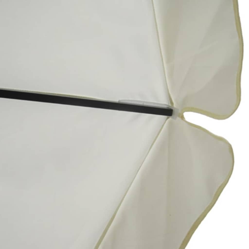 Aluminium Garden Parasol with Portable Base White