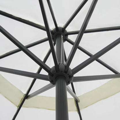 Aluminium Garden Parasol with Portable Base White