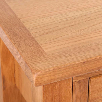 241675 vidaXL Console Table with 2 Drawers 83x30x73 cm Solid Oak Wood
