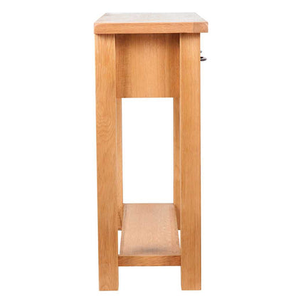 241675 vidaXL Console Table with 2 Drawers 83x30x73 cm Solid Oak Wood