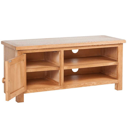 241679 vidaXL TV Cabinet 103 x 36 x 46 cm Solid Oak Wood