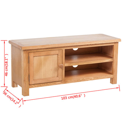 TV Cabinet 103x36x46 cm Solid Oak Wood
