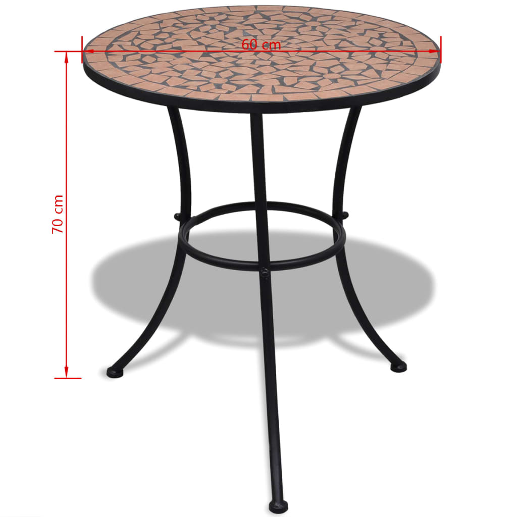 Patio Furniture | Terracotta | Powder-coated iron, ceramic tile | Small