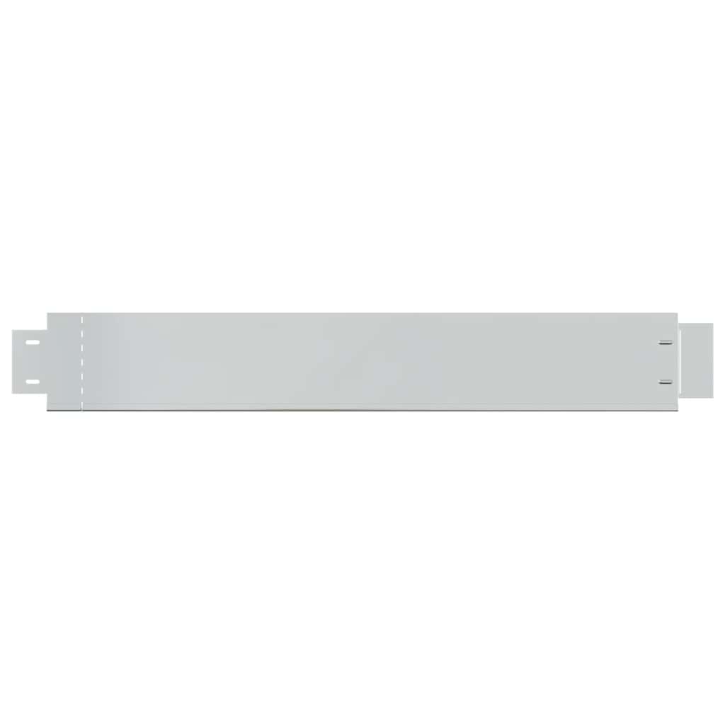 Set of 20 Flexible Lawn Fence Galvanised Steel 100 x 14 cm