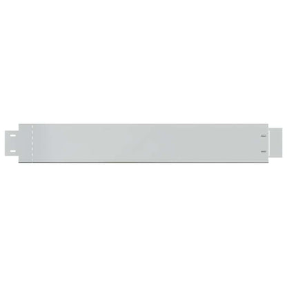 Set of 20 Flexible Lawn Fence Galvanised Steel 100 x 14 cm