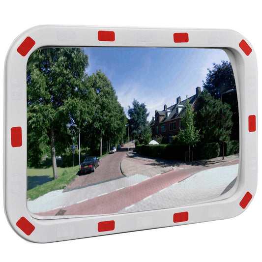 141682 Convex Traffic Mirror Rectangle 40 x 60 cm with Reflectors