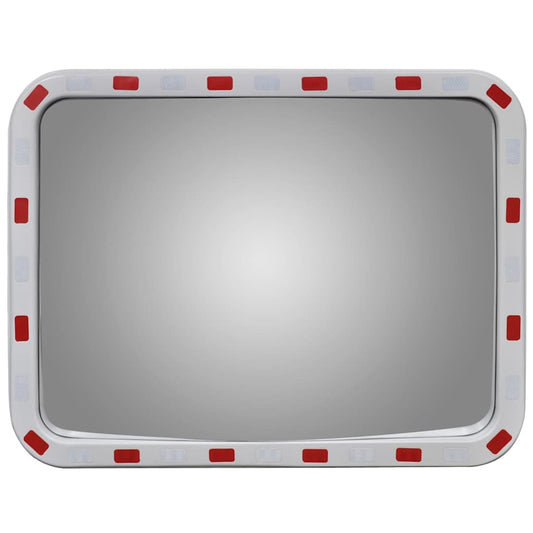 141683 Convex Traffic Mirror Rectangle 60 x 80 cm with Reflectors