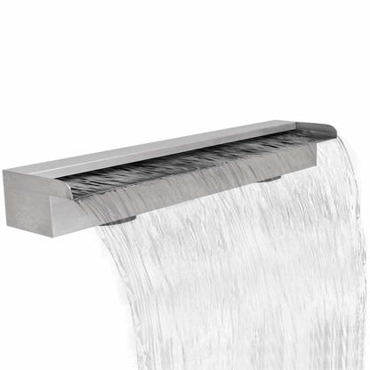 41668 Rectangular Waterfall Pool Fountain Stainless Steel 90 cm