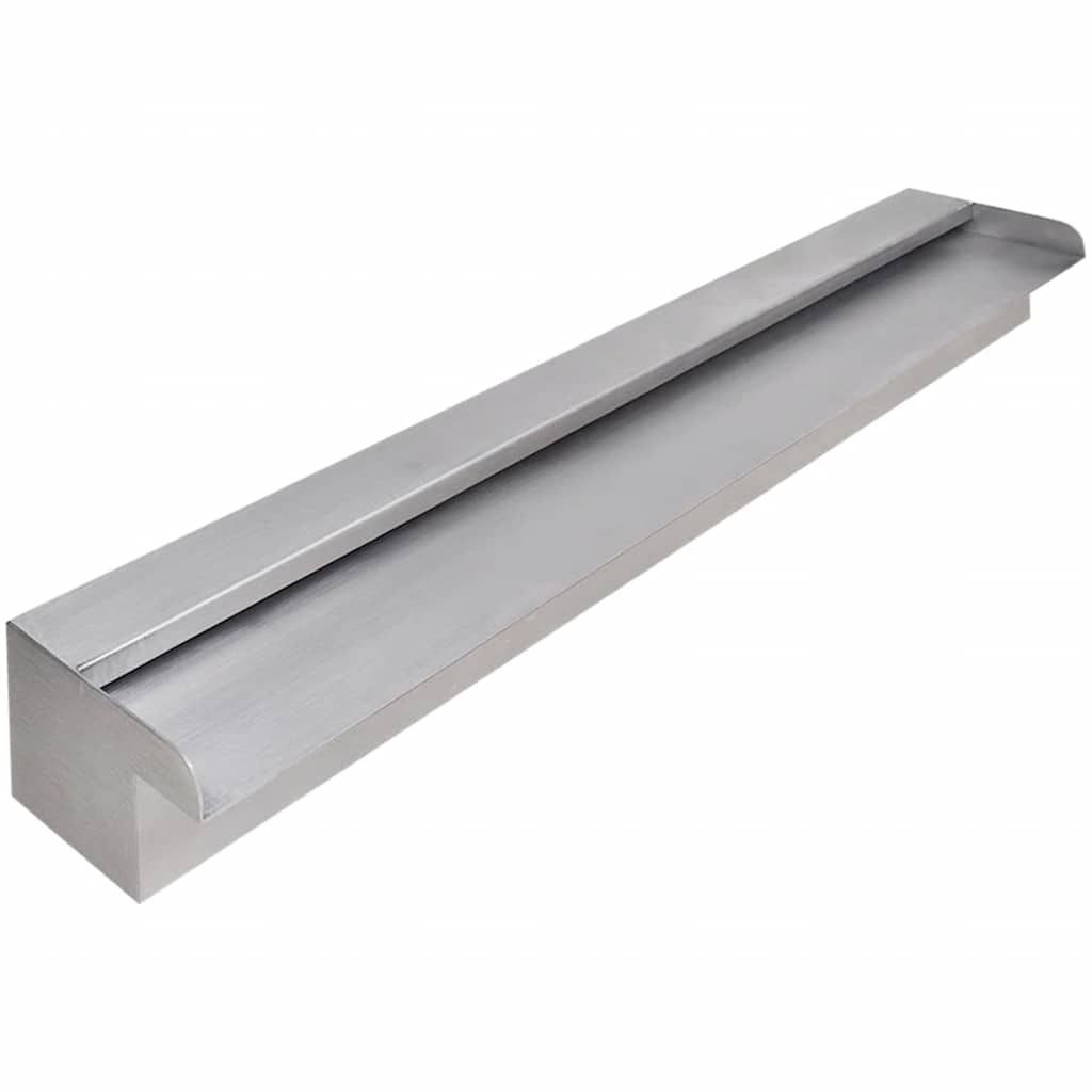 41668 Rectangular Waterfall Pool Fountain Stainless Steel 90 cm