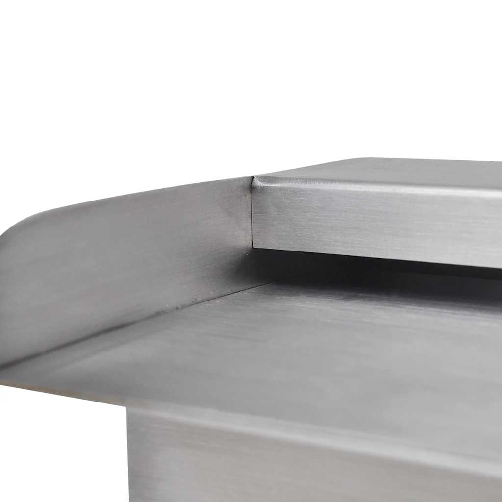 41668 Rectangular Waterfall Pool Fountain Stainless Steel 90 cm