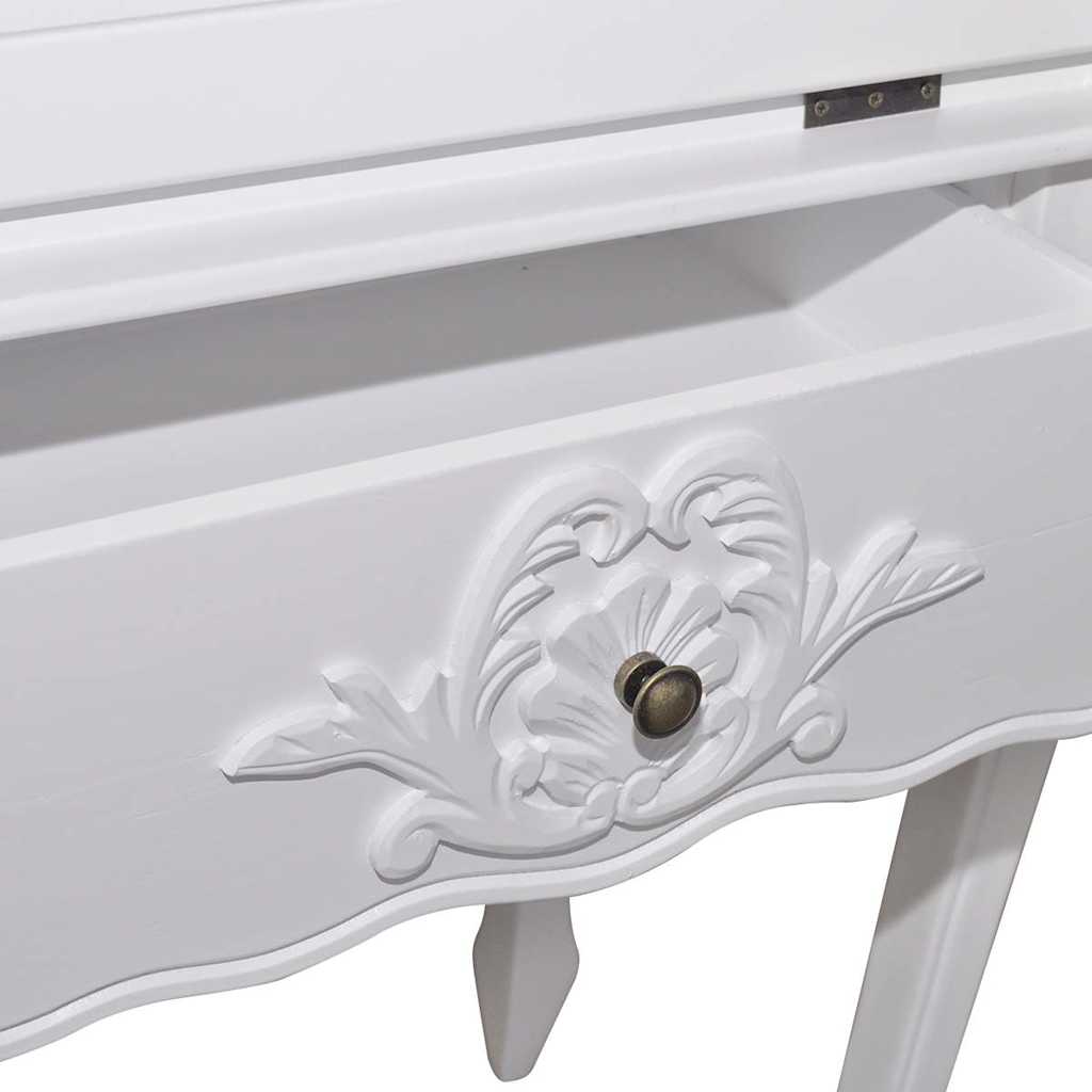Desk | White | MDF and Pinewood | 60 x 36.4 x 111 cm | Desk | Rectangular
