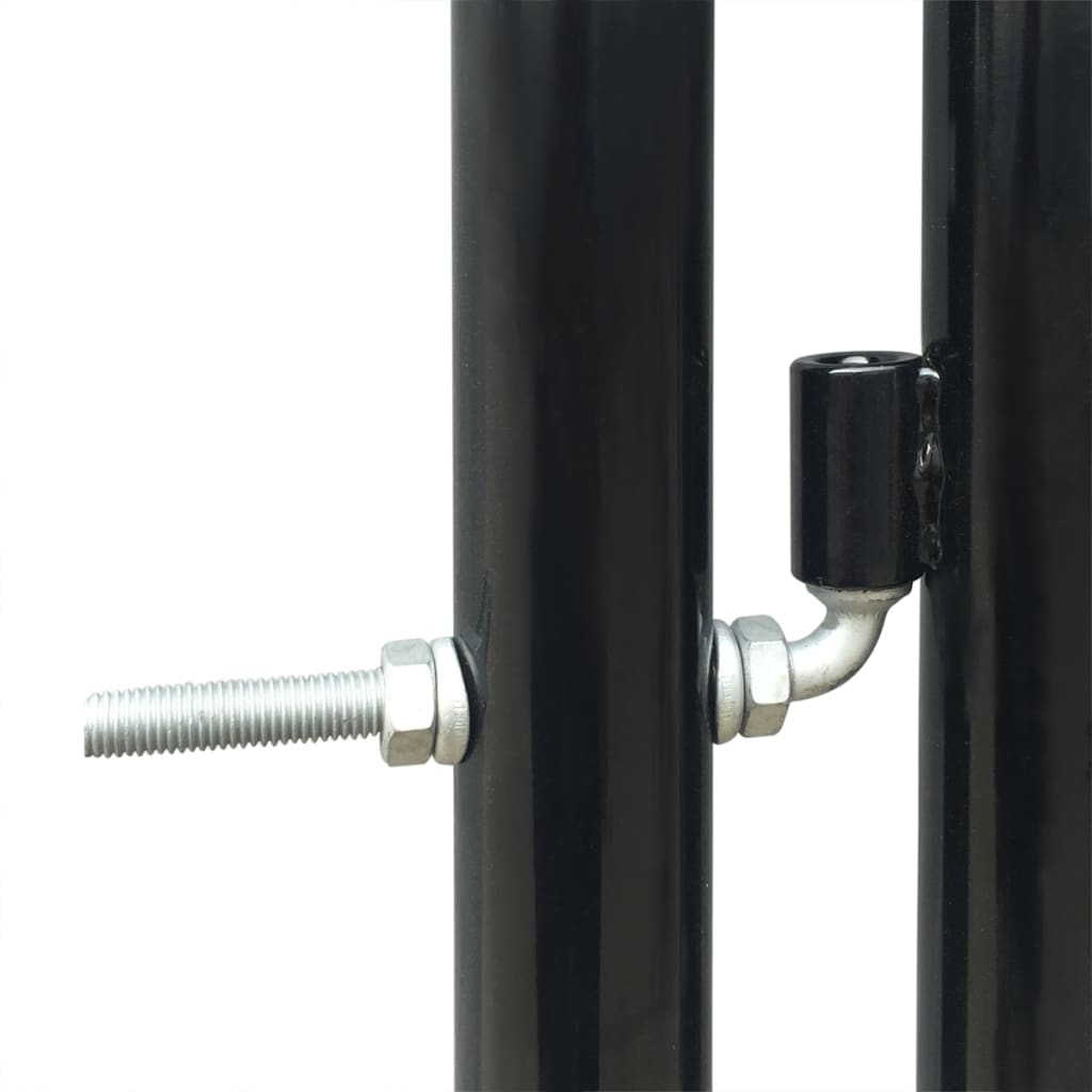 Black Single Door Fence Gate 100x100 cm