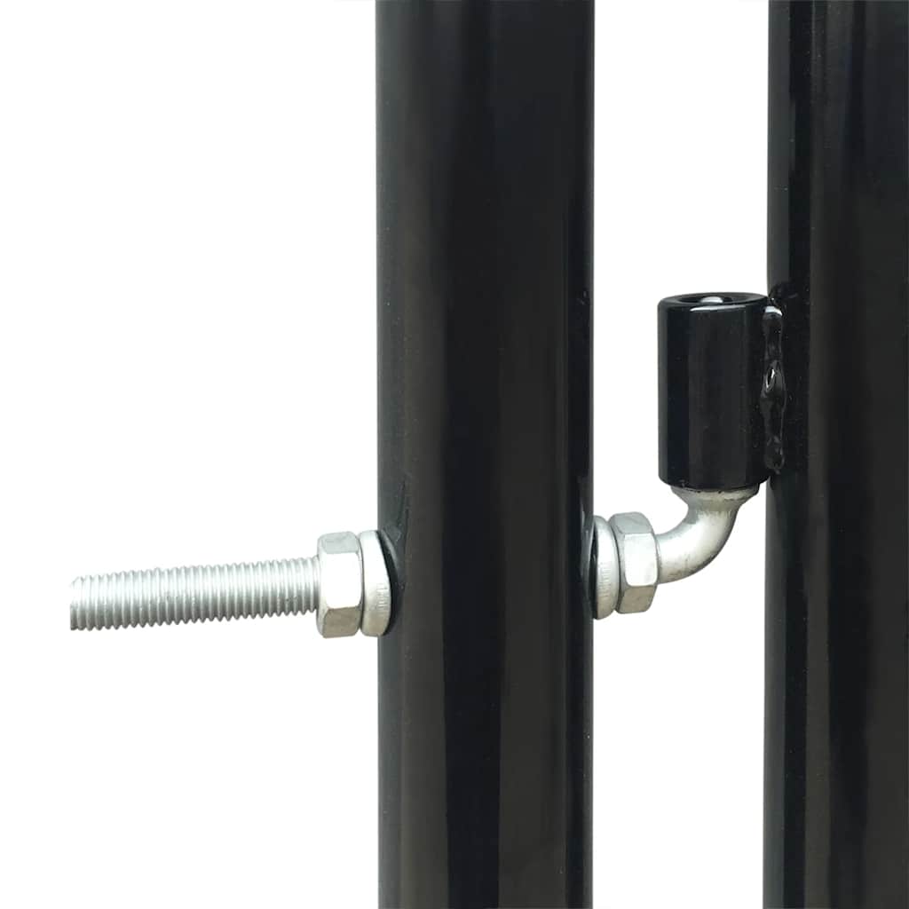 Black Single Door Fence Gate 100x125 cm