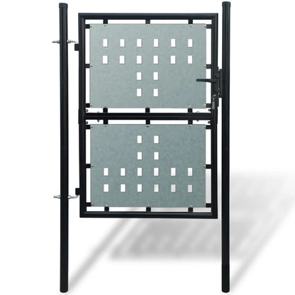 Black Single Door Fence Gate 100x150 cm