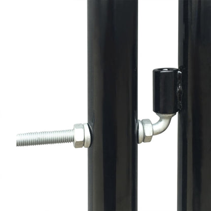 Black Single Door Fence Gate 300x100 cm