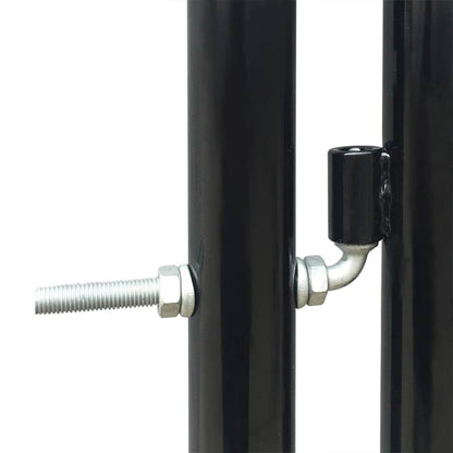 141691 vidaXL Black Single Door Fence Gate 300x100 cm