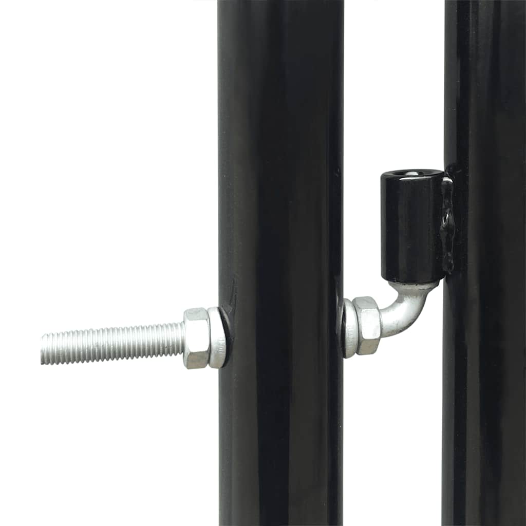 141692 vidaXL Black Single Door Fence Gate 300x125 cm