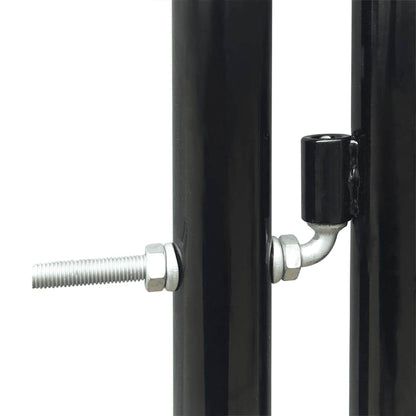 141692 vidaXL Black Single Door Fence Gate 300x125 cm