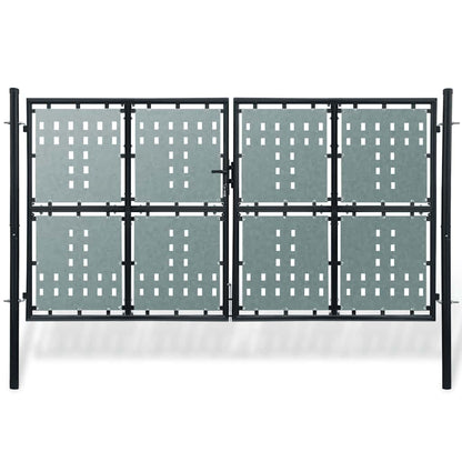 141693 vidaXL Black Single Door Fence Gate 300x150 cm
