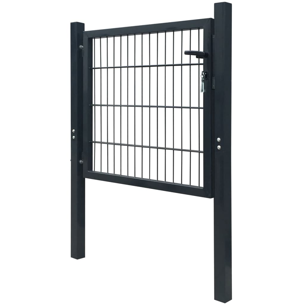 2D Fence Gate (Single) Anthracite Grey 100x80 cm